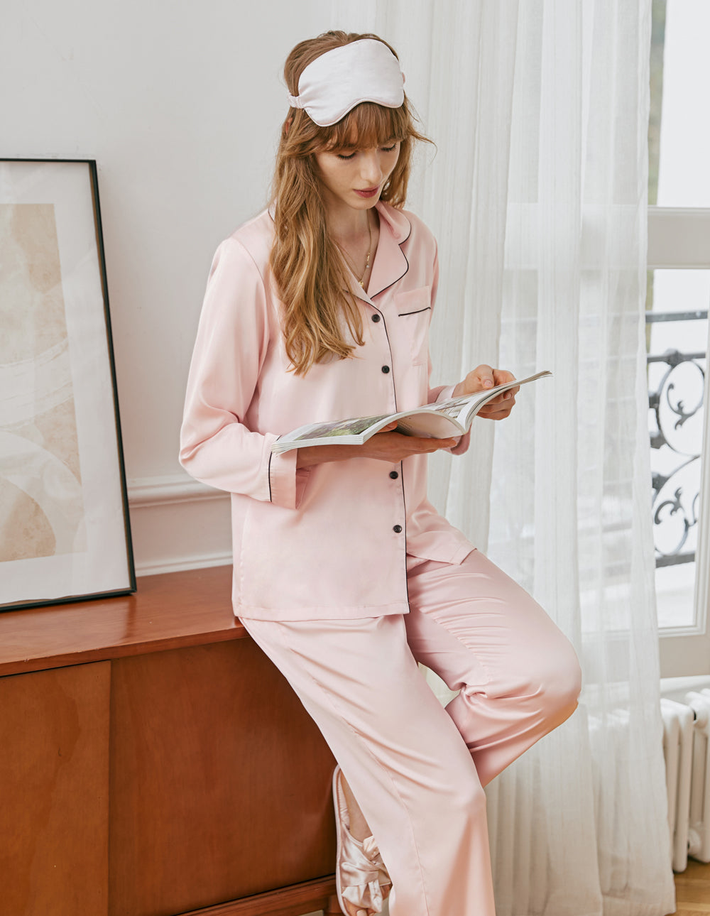 Damen Klassisches Pyjama Set für Zuhause
