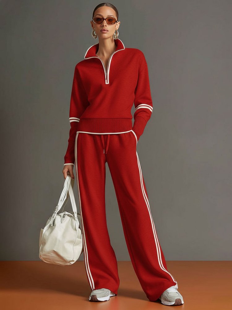 Damen Elegantes Loose-Fit Set mit Weiter Hose