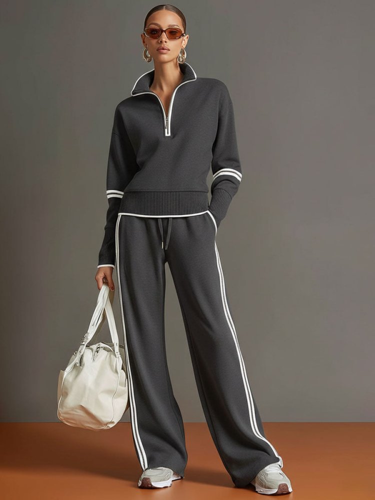 Damen Elegantes Loose-Fit Set mit Weiter Hose