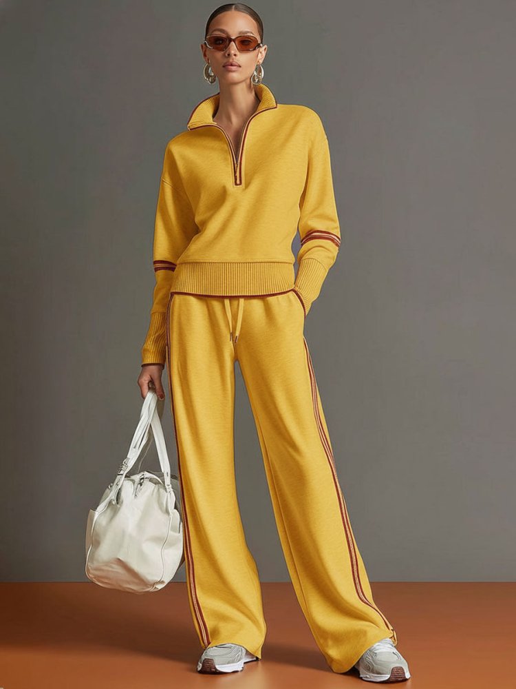 Damen Elegantes Loose-Fit Set mit Weiter Hose