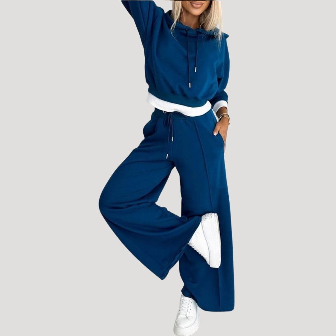 Damen Fleecegefüttertes Oversized Set – Hoodie & Jogginghose Winter