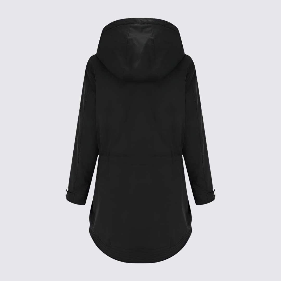 Damen Winterjacke mit Kapuze – Gefütterte Jacke – Lang Geschnitten