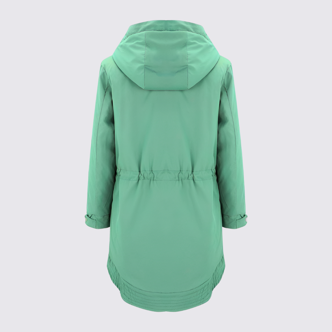 Damen Winterjacke mit Kapuze – Gefütterte Jacke – Lang Geschnitten