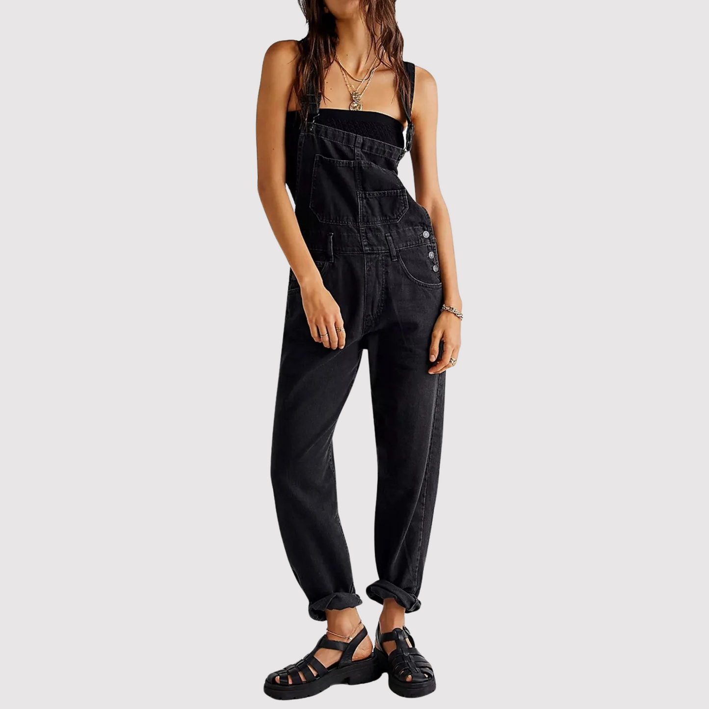 Damen Denim Latzhose mit Relaxter Passform für Alltag & Freizeit