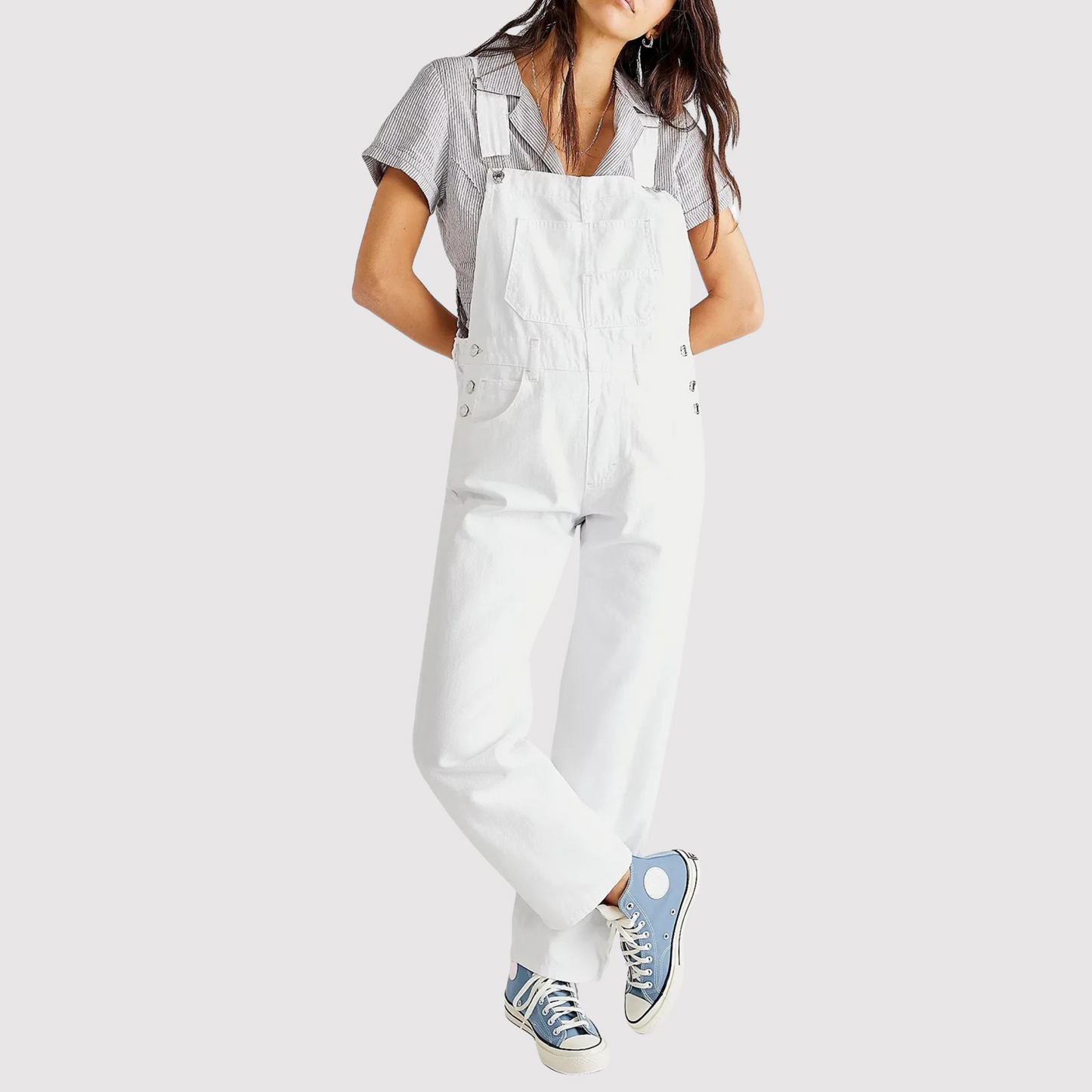 Damen Denim Latzhose mit Relaxter Passform für Alltag & Freizeit