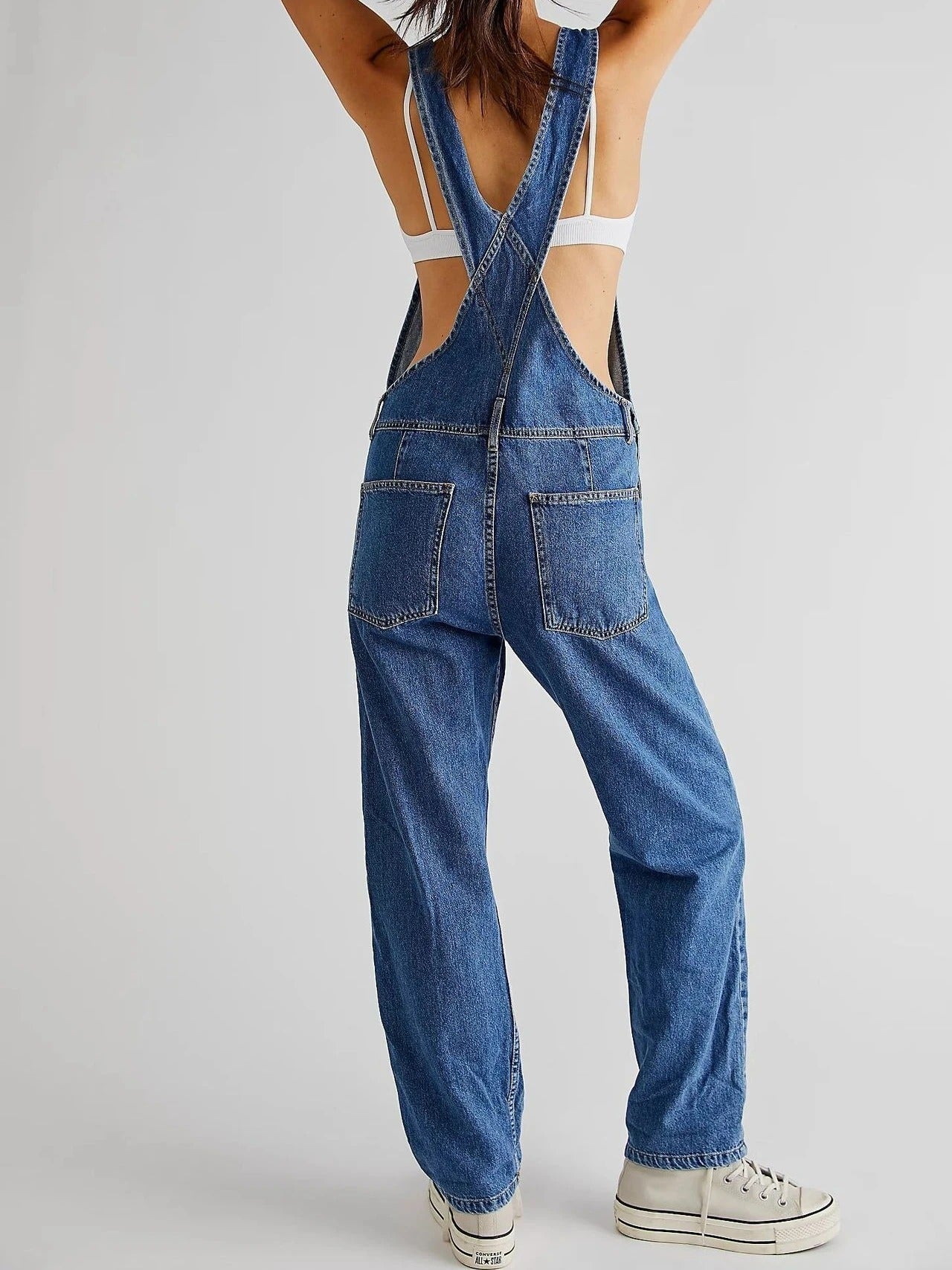 Damen Denim Latzhose mit Relaxter Passform für Alltag & Freizeit