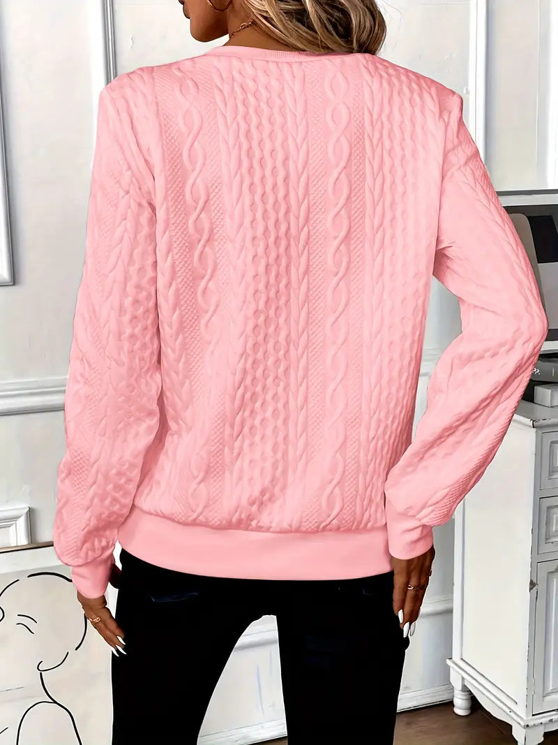 Damen Eleganter Komfort-Pullover mit Reißverschluss