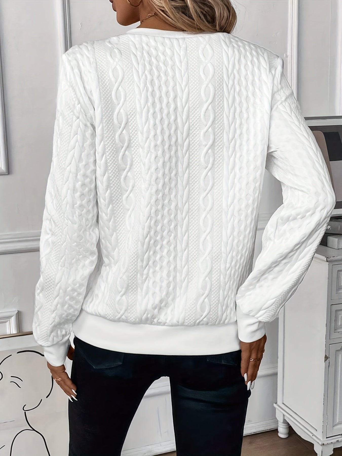Damen Eleganter Komfort-Pullover mit Reißverschluss