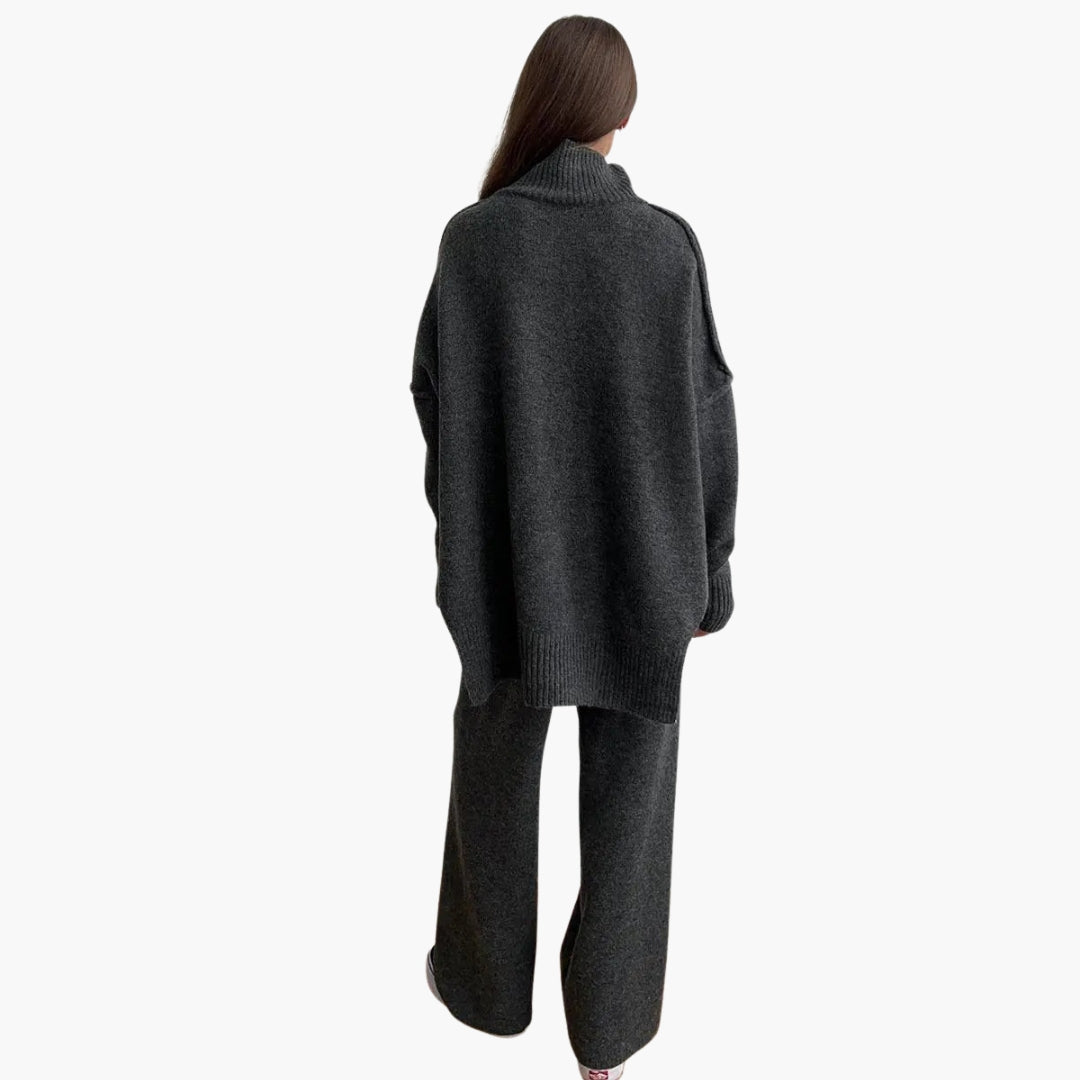 Damen Strickset – Oversize Rollkragen & Hose