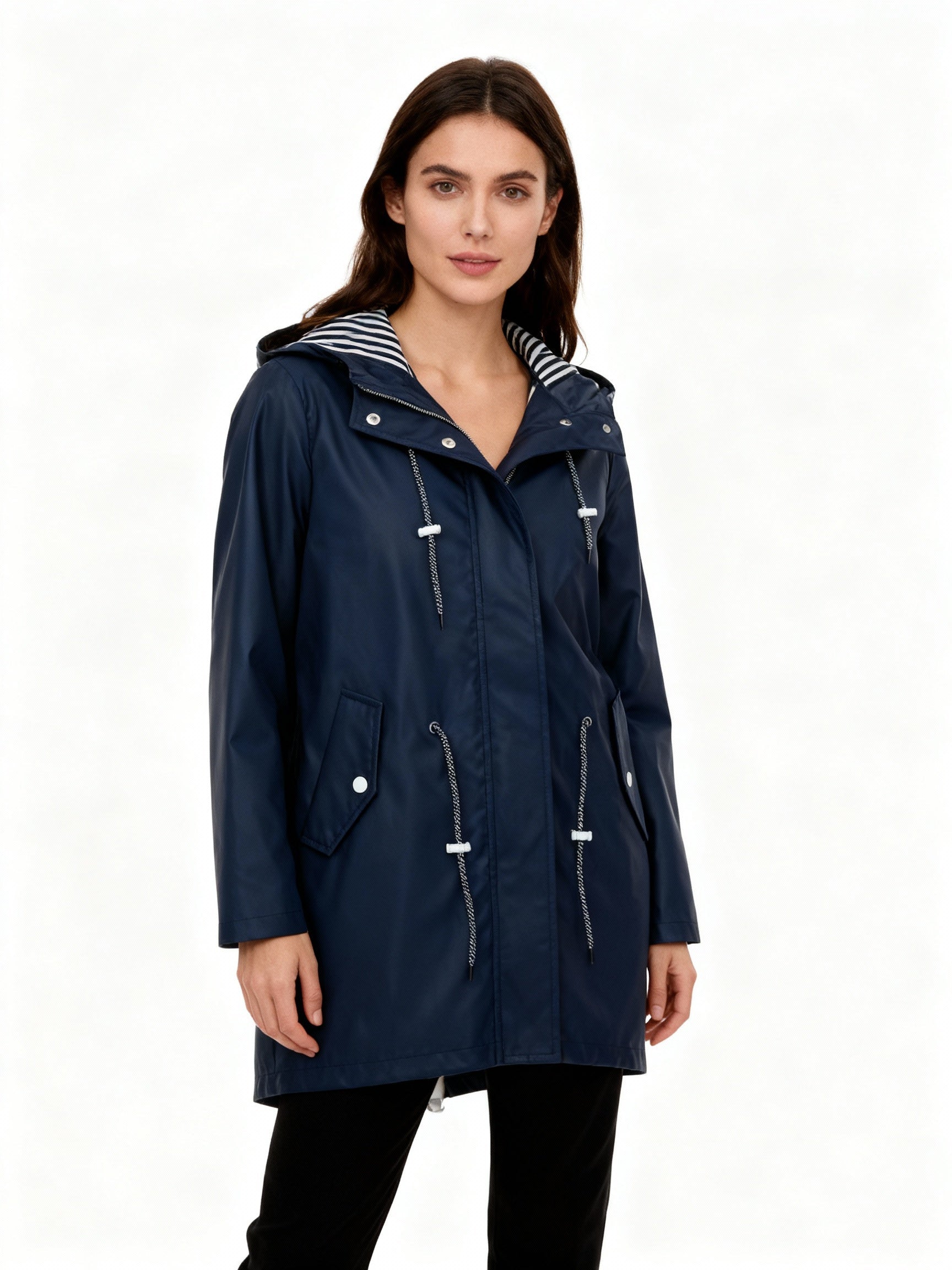 Damen Wetterfester Mantel mit Kapuze