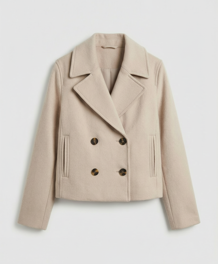 Damen Jacke mit Kurzschnitt & Doppelreiher