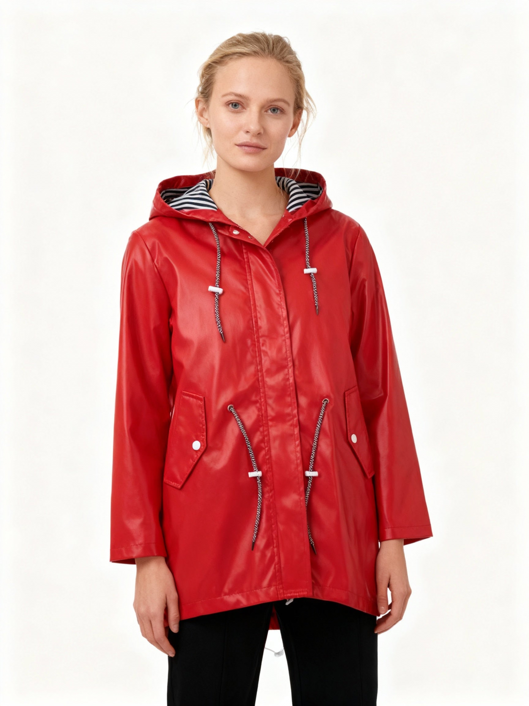 Damen Wetterfester Mantel mit Kapuze
