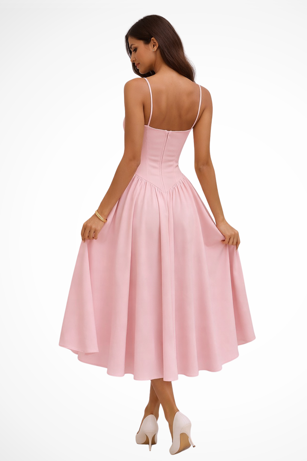 Seren | Damen Midi Kleid – Korsett & Elegant