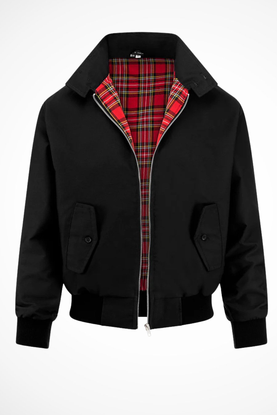 Baxter | Herren Harrington Jacke – Reißverschluss & Karofutter Klassisch