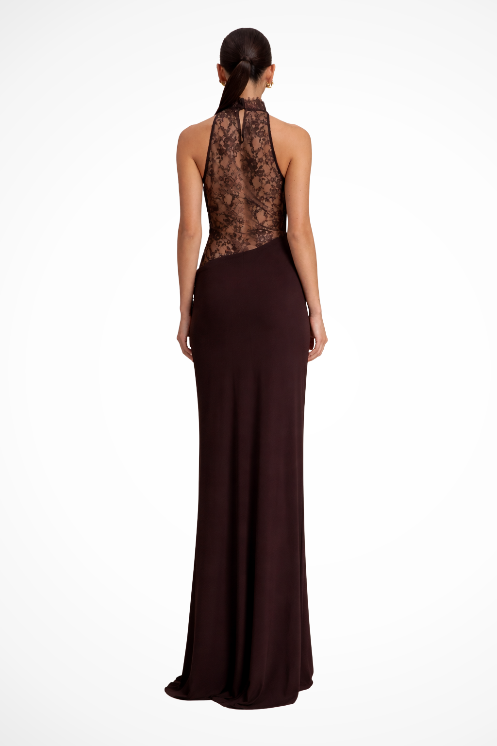 Vesper Damen Maxikleid – Neckholder & Spitze Elegant
