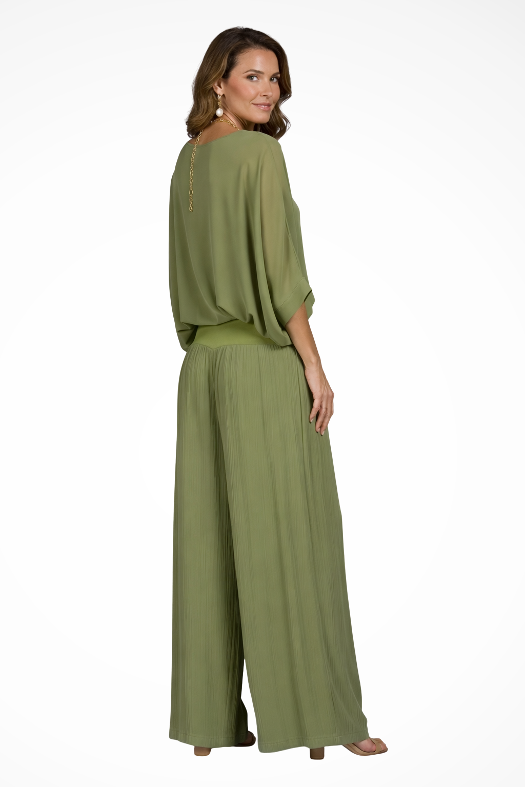 Margot | Damen Zweiteiler – Elegantes Top & Weite Hose