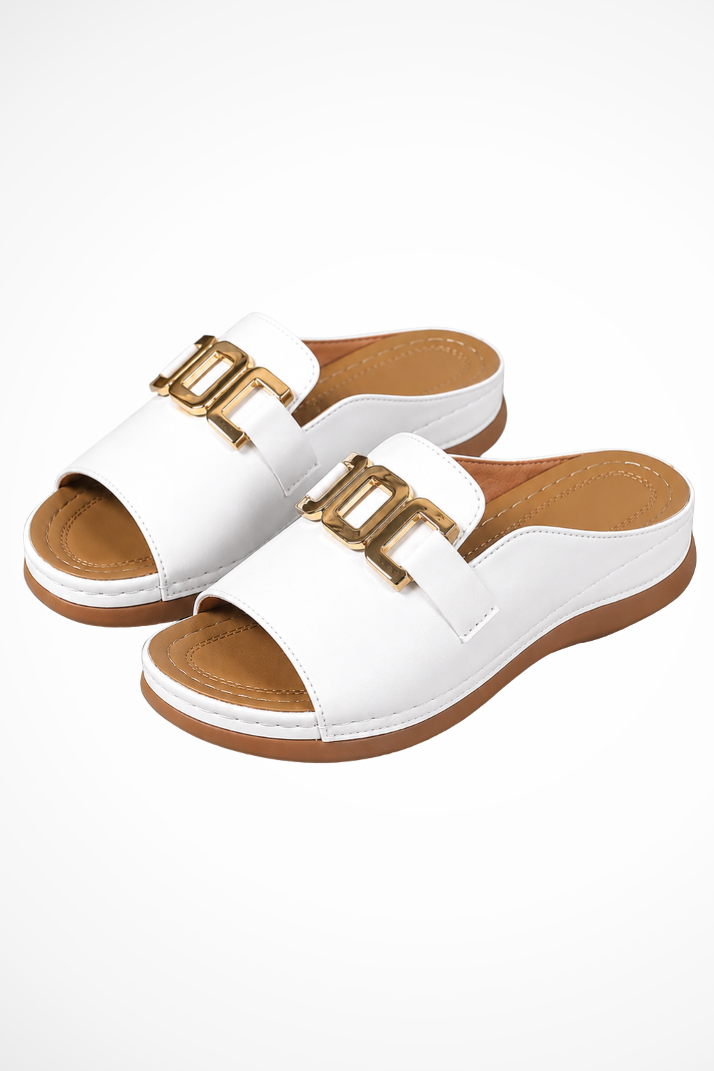 Florence Damen Sandalen – Orthopädische Slides mit Schnalle