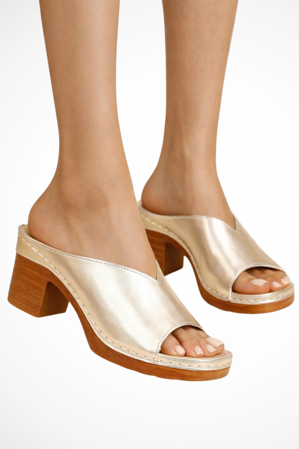 Rosalind Damen Pantoletten – Offene Zehen & Blockabsatz Elegant