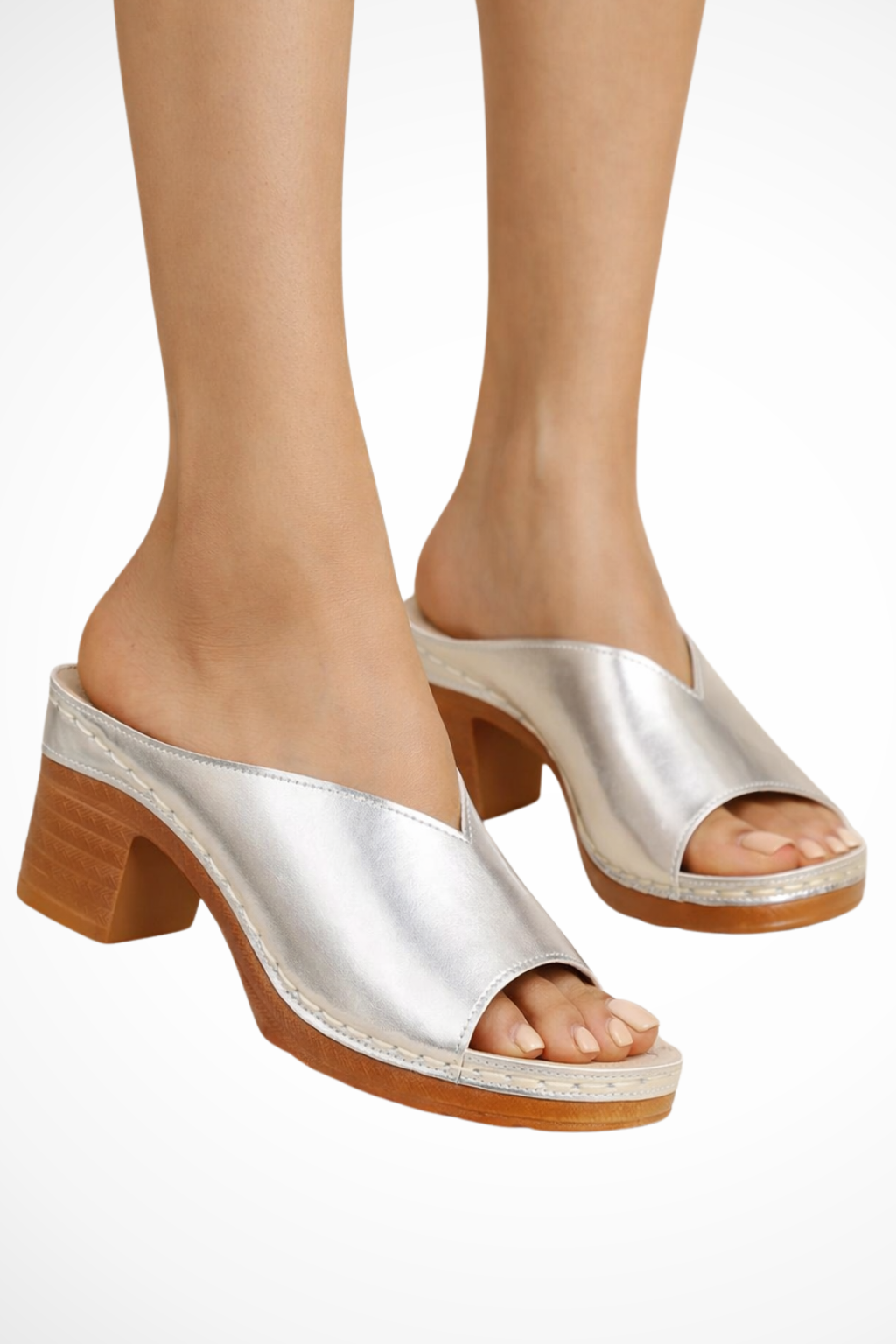 Rosalind Damen Pantoletten – Offene Zehen & Blockabsatz Elegant