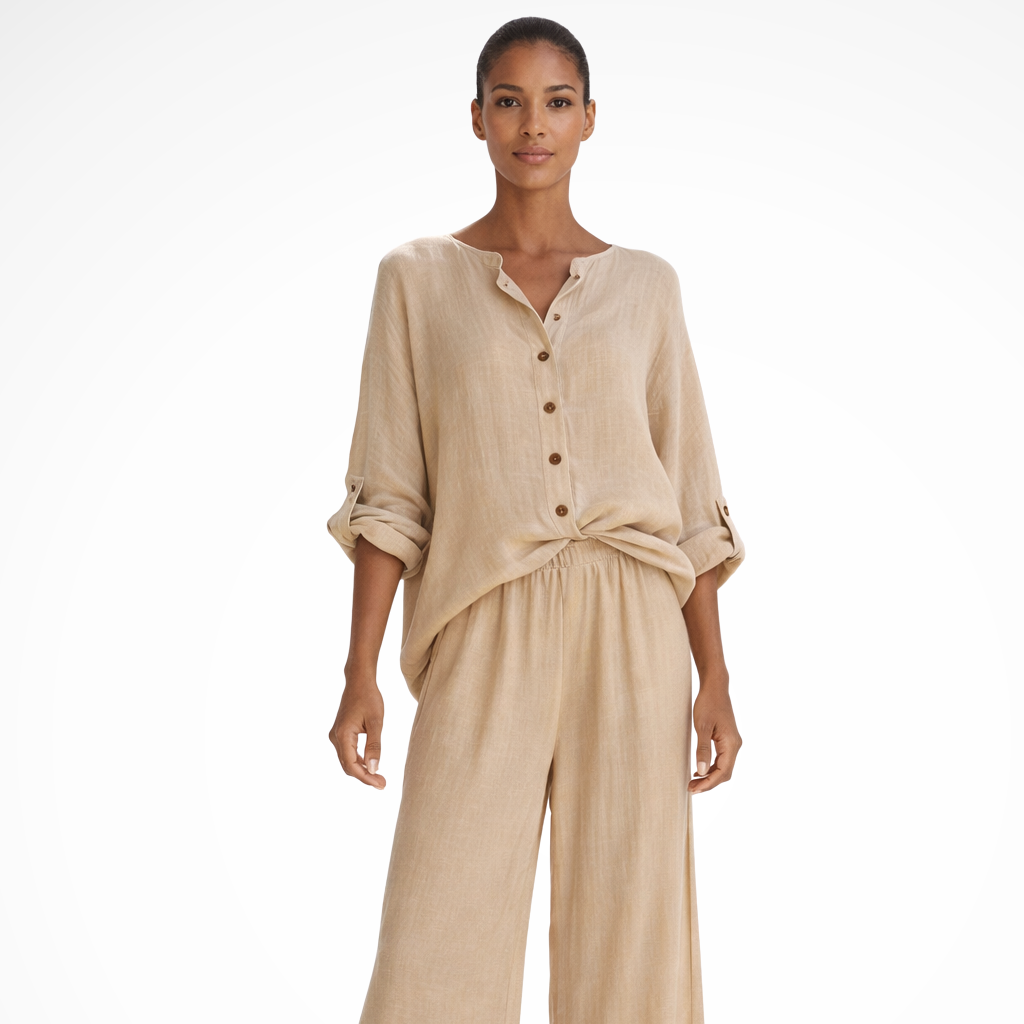 Clementine | Damen Zweiteiler – Bluse & Weite Hose Elegant