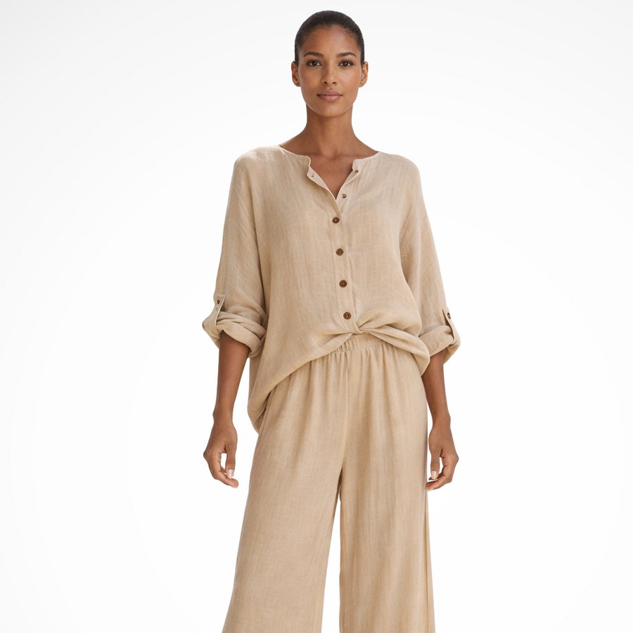 Clementine | Damen Zweiteiler – Bluse & Weite Hose Elegant