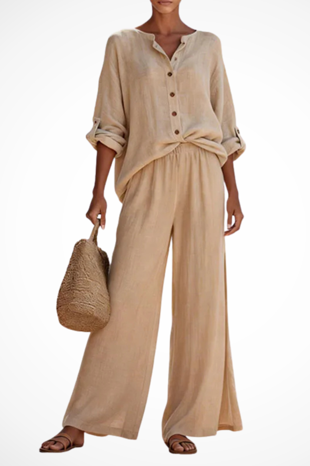 Clementine | Damen Zweiteiler – Bluse & Weite Hose Elegant