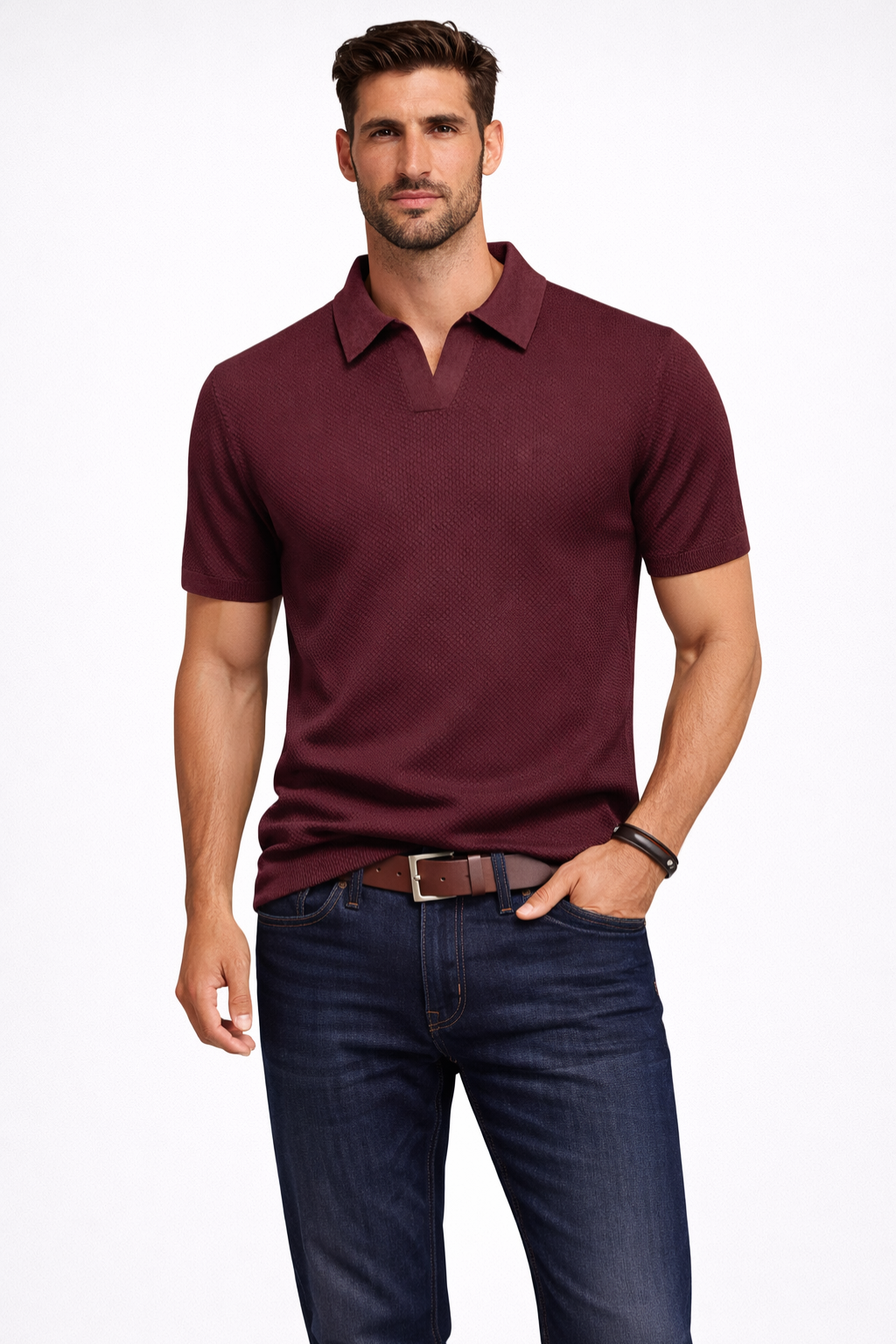 Alden | Herren Strick Polo – Kurzarm & Modern