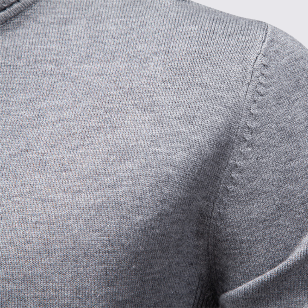 Herren Pullover mit Rollkragen - Klassischer Pullover - Gerippte Bündchen