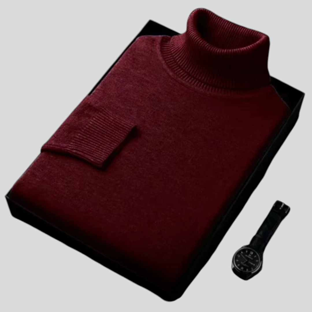 Herren Pullover mit Rollkragen - Klassischer Pullover - Stehkragen