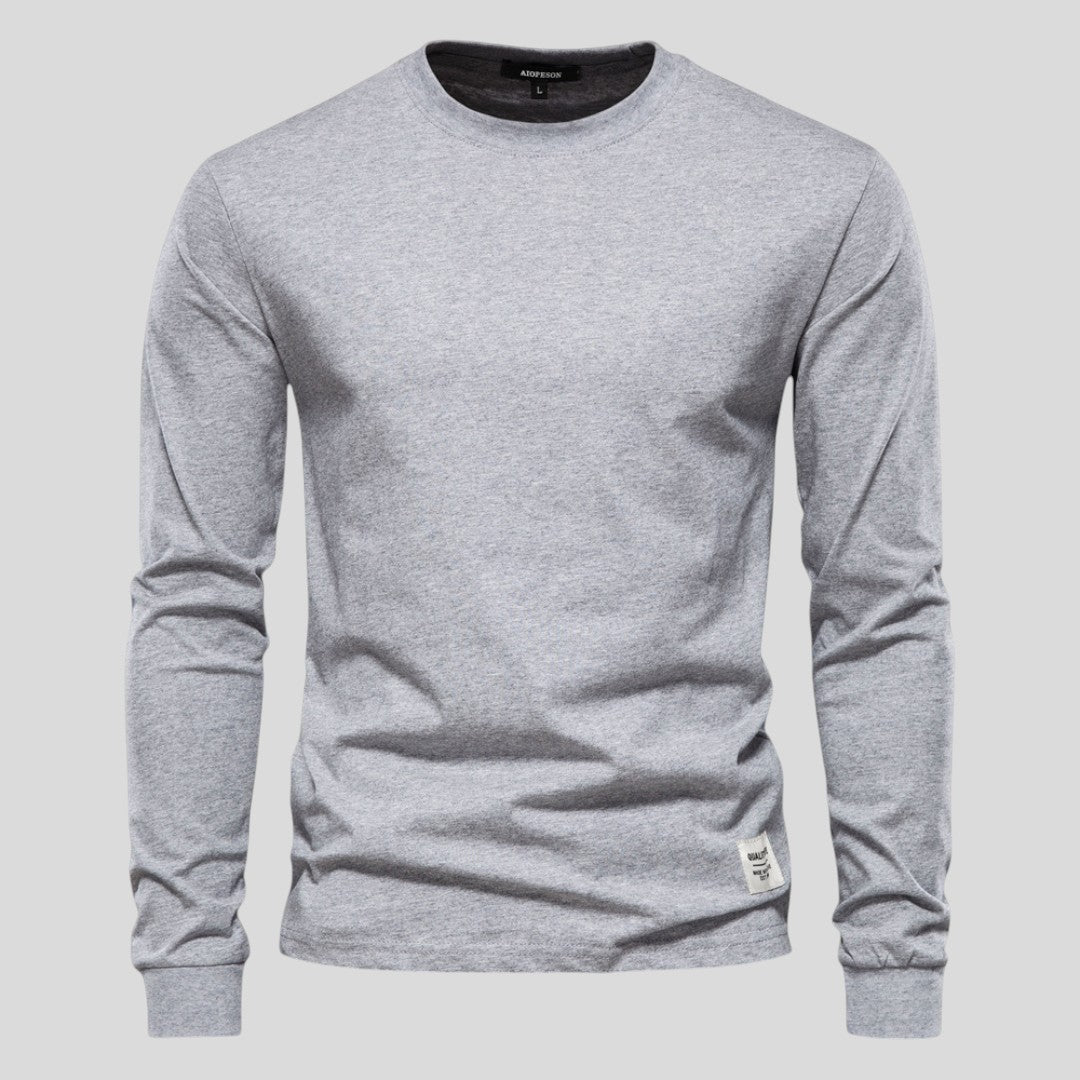 Herren Pullover mit Rundhalsausschnitt - Figurbetonter Pullover - Lange Ärmel