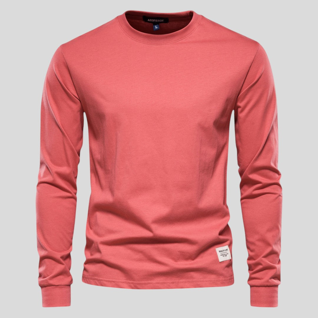 Herren Pullover mit Rundhalsausschnitt - Figurbetonter Pullover - Lange Ärmel