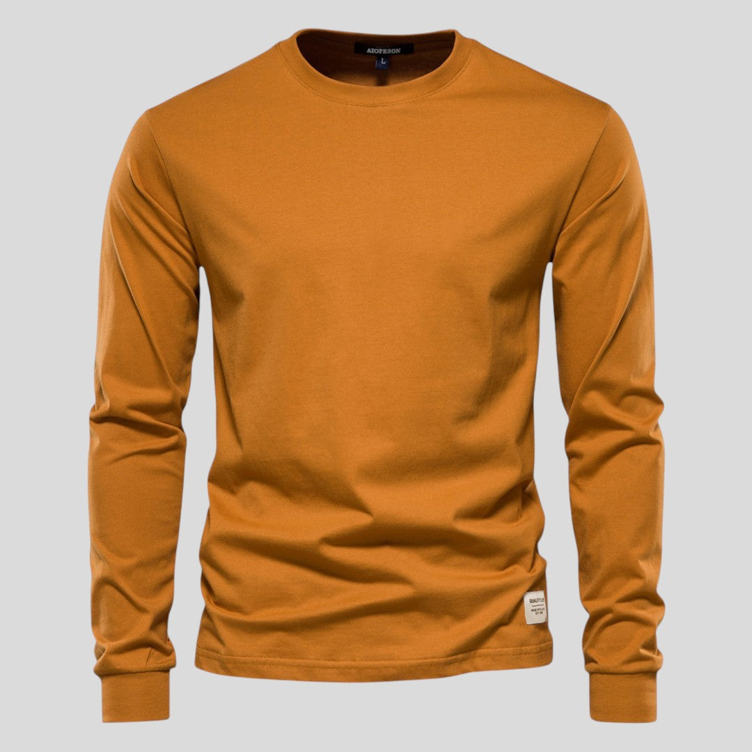 Herren Pullover mit Rundhalsausschnitt - Figurbetonter Pullover - Lange Ärmel
