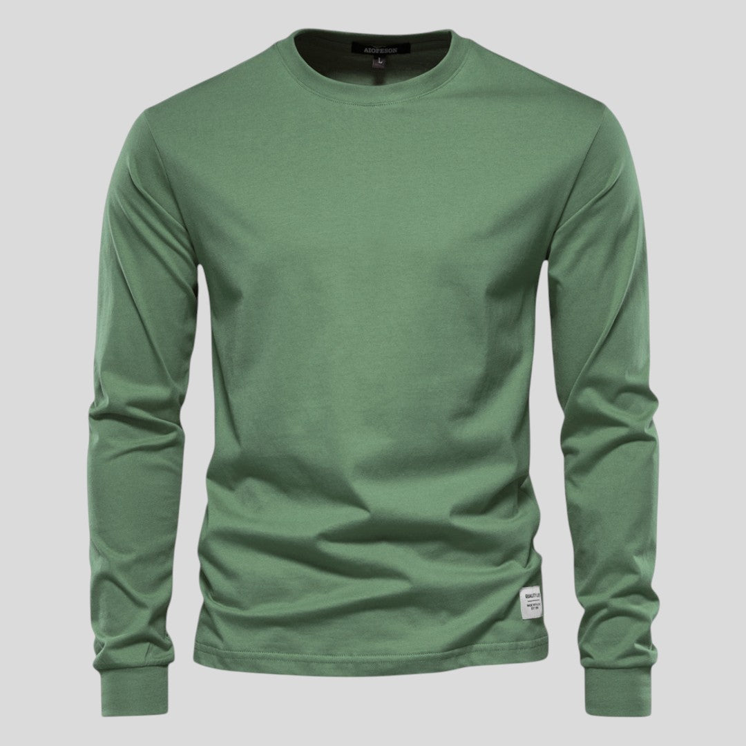 Herren Pullover mit Rundhalsausschnitt - Figurbetonter Pullover - Lange Ärmel