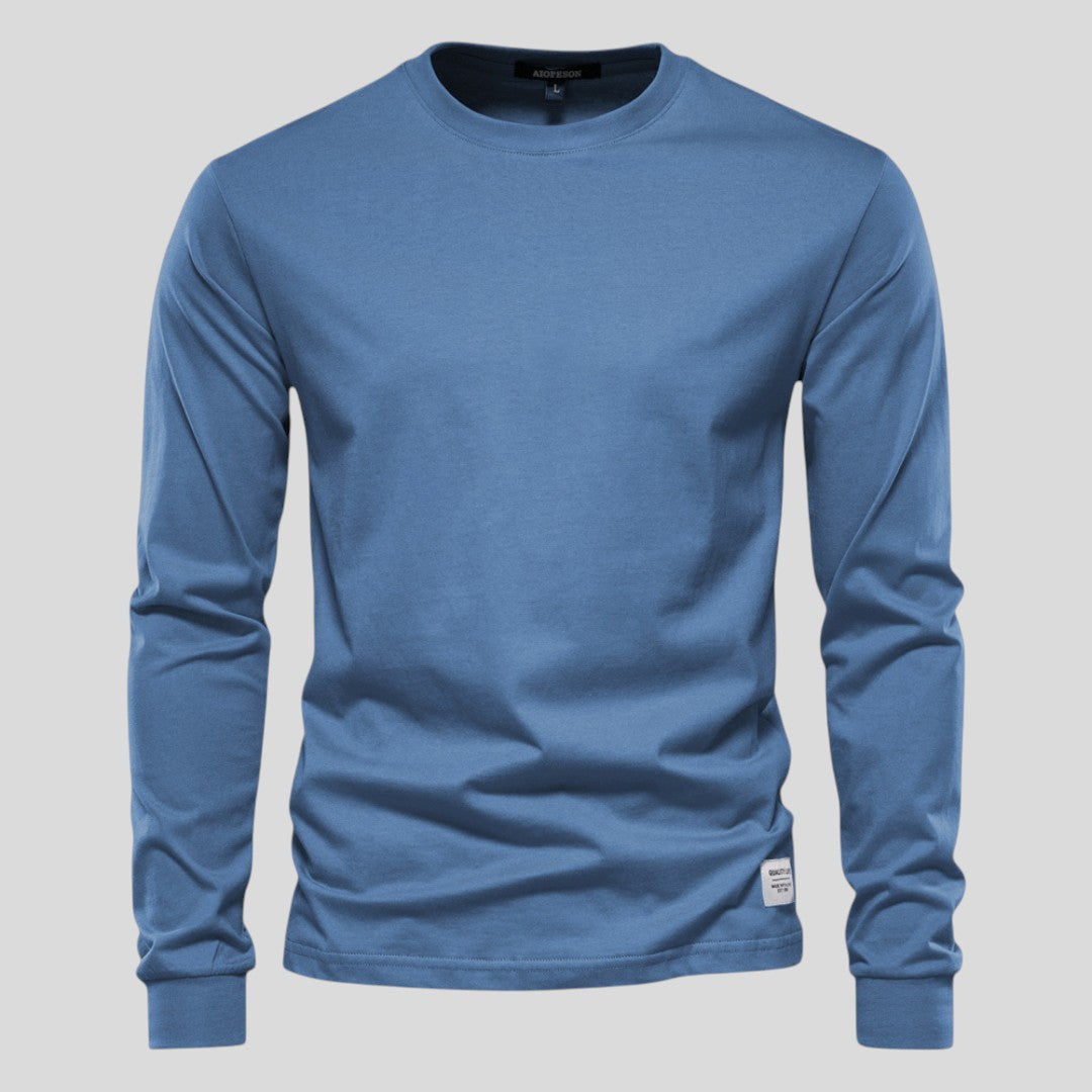 Herren Pullover mit Rundhalsausschnitt - Figurbetonter Pullover - Lange Ärmel