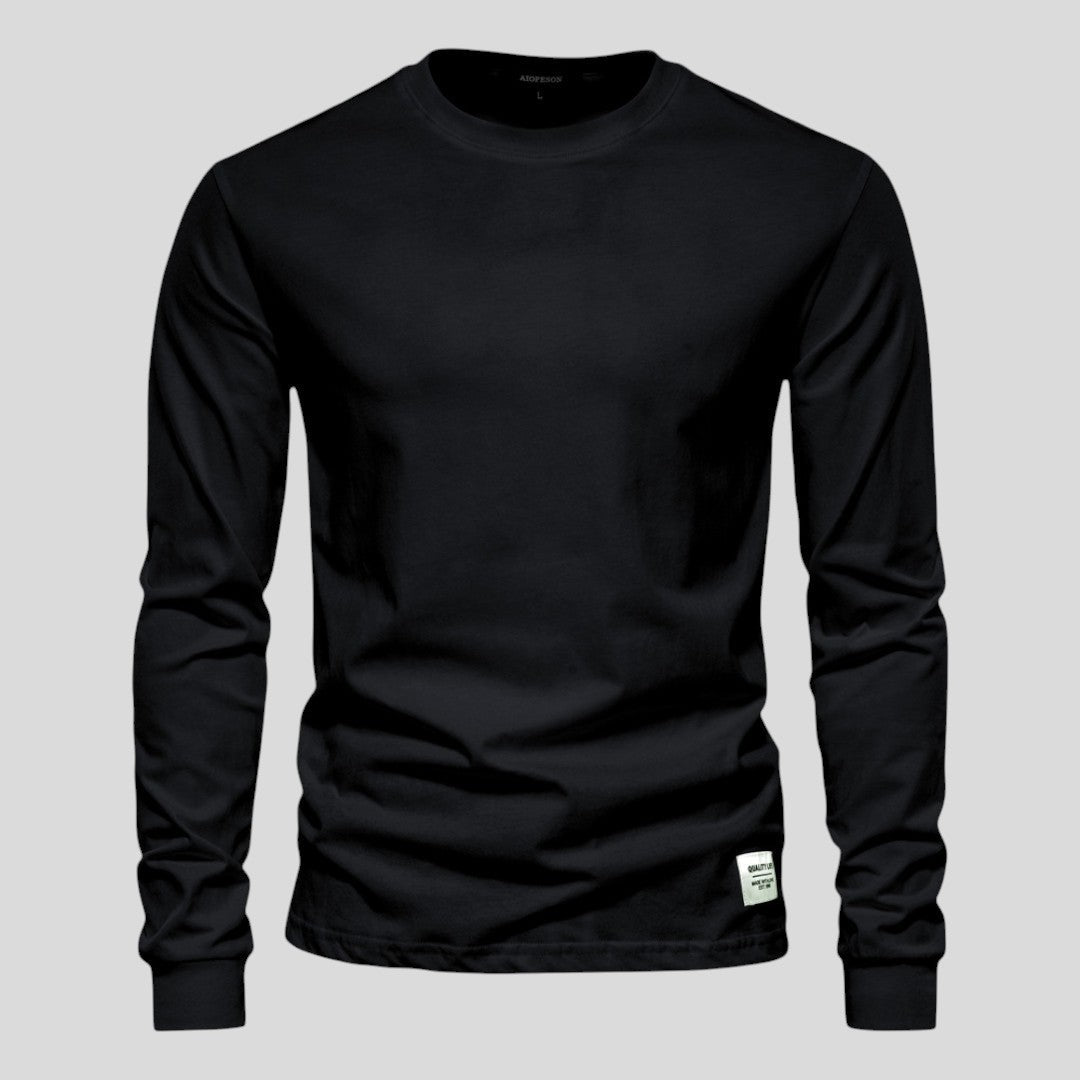 Herren Pullover mit Rundhalsausschnitt - Figurbetonter Pullover - Lange Ärmel