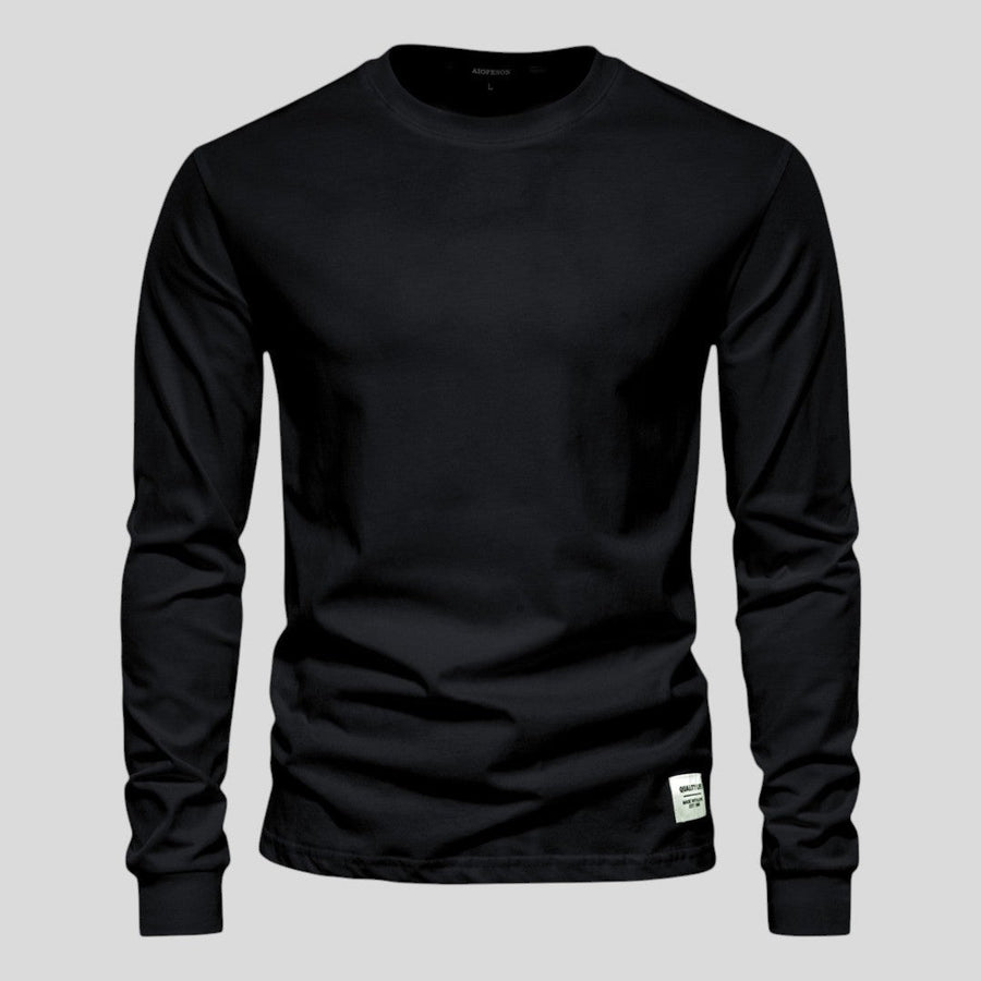 Herren Pullover mit Rundhalsausschnitt - Figurbetonter Pullover - Lange Ärmel
