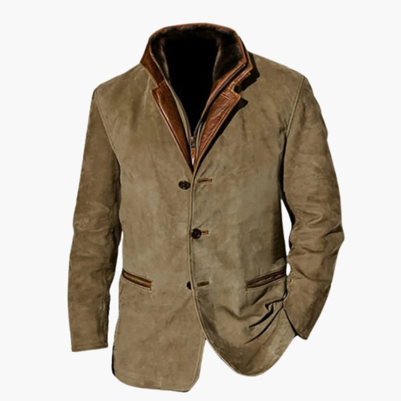 Herrenjacke mit Reverskragen und Knopfleiste