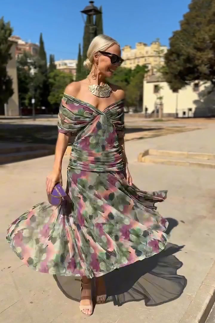 Damen Klassisches Abendkleid mit V-Ausschnitt