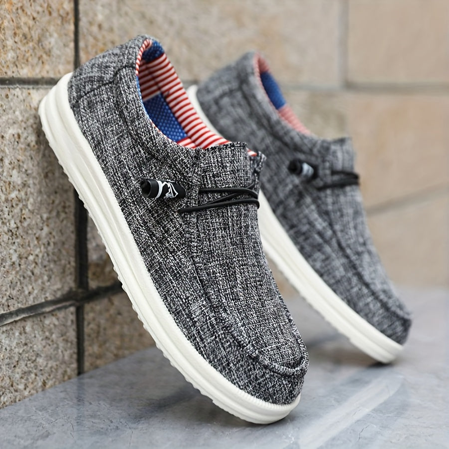 Herren Leichte Canvas-Loafer mit Elastischer Schnürung