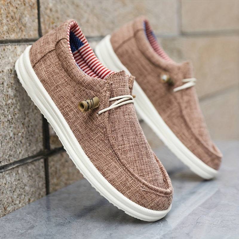 Herren Leichte Canvas-Loafer mit Elastischer Schnürung