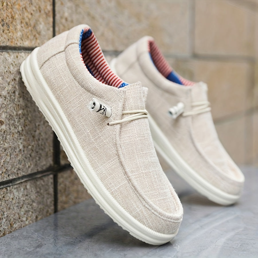 Herren Leichte Canvas-Loafer mit Elastischer Schnürung