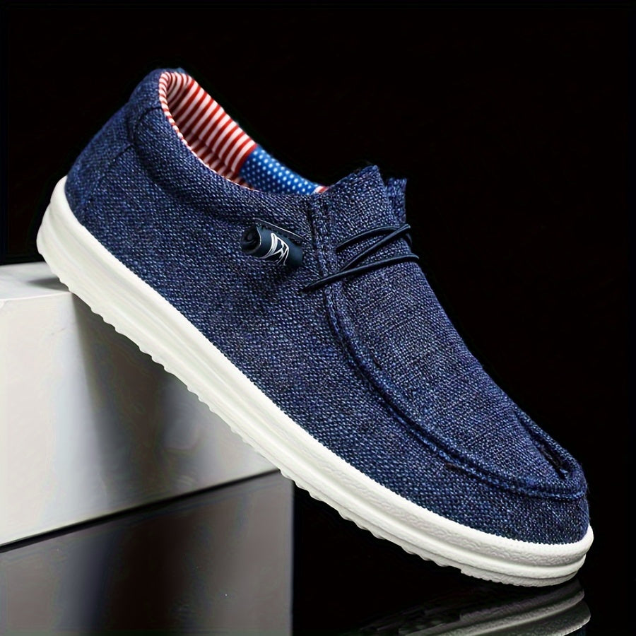 Herren Leichte Canvas-Loafer mit Elastischer Schnürung