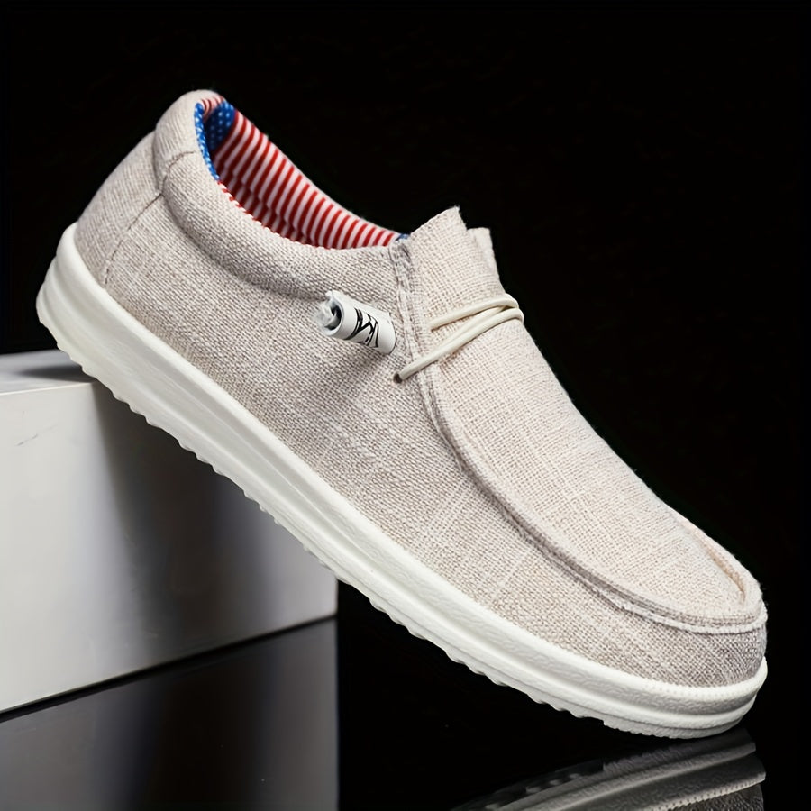 Herren Leichte Canvas-Loafer mit Elastischer Schnürung