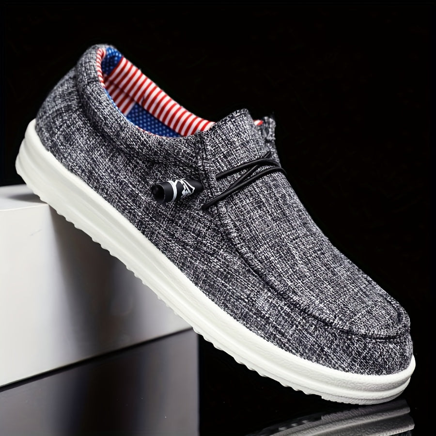 Herren Leichte Canvas-Loafer mit Elastischer Schnürung