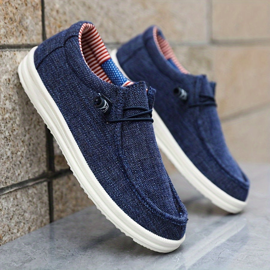 Herren Leichte Canvas-Loafer mit Elastischer Schnürung