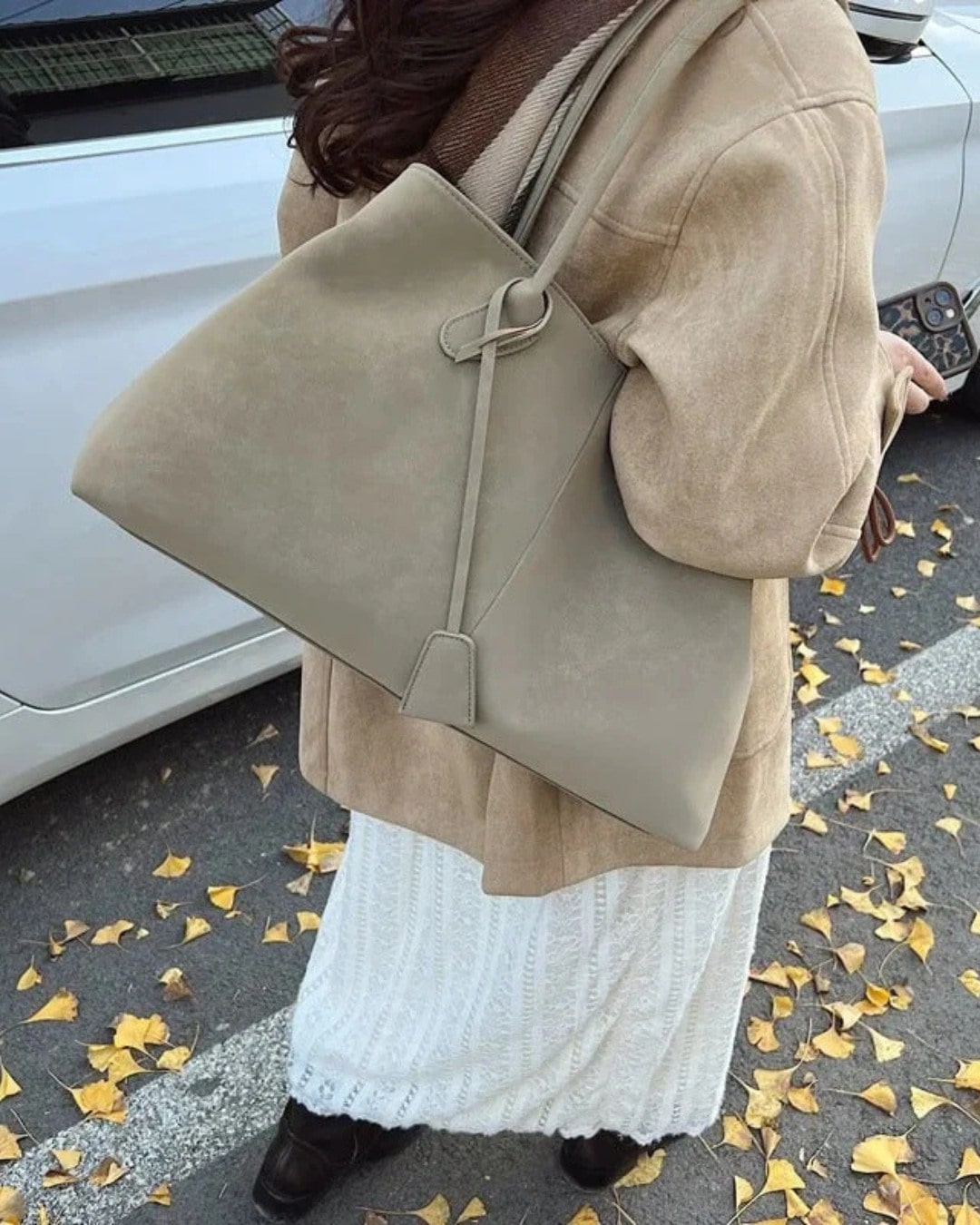 Luxe Damen Tote Bag – Geräumiger Shopper aus Veganem Leder