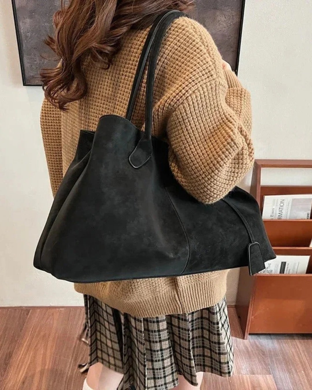 Luxe Damen Tote Bag – Geräumiger Shopper aus Veganem Leder