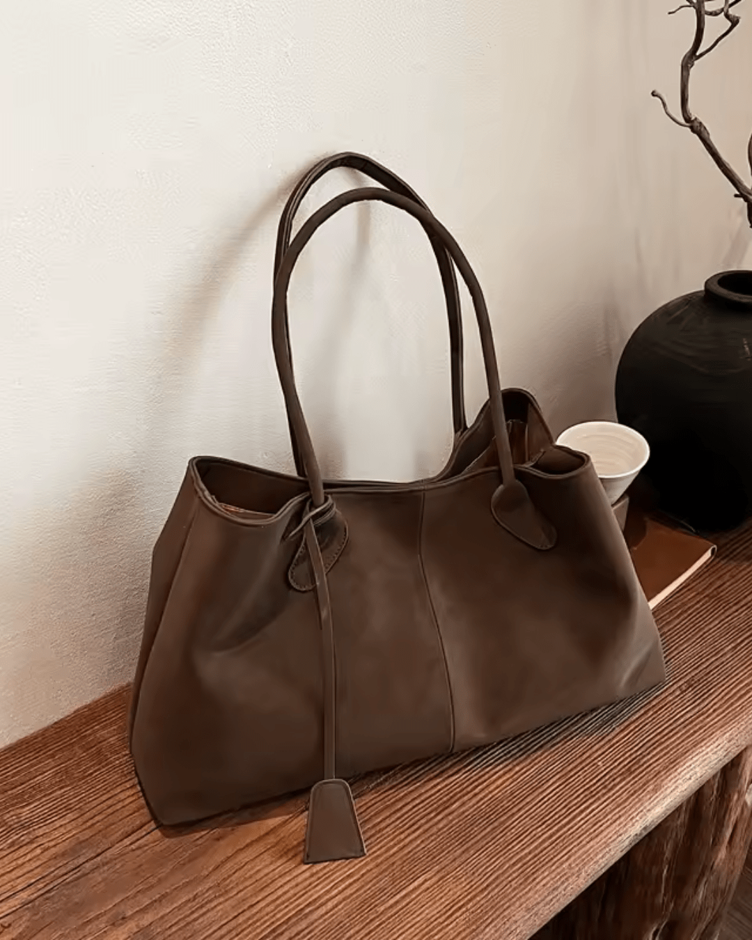 Luxe Damen Tote Bag – Geräumiger Shopper aus Veganem Leder