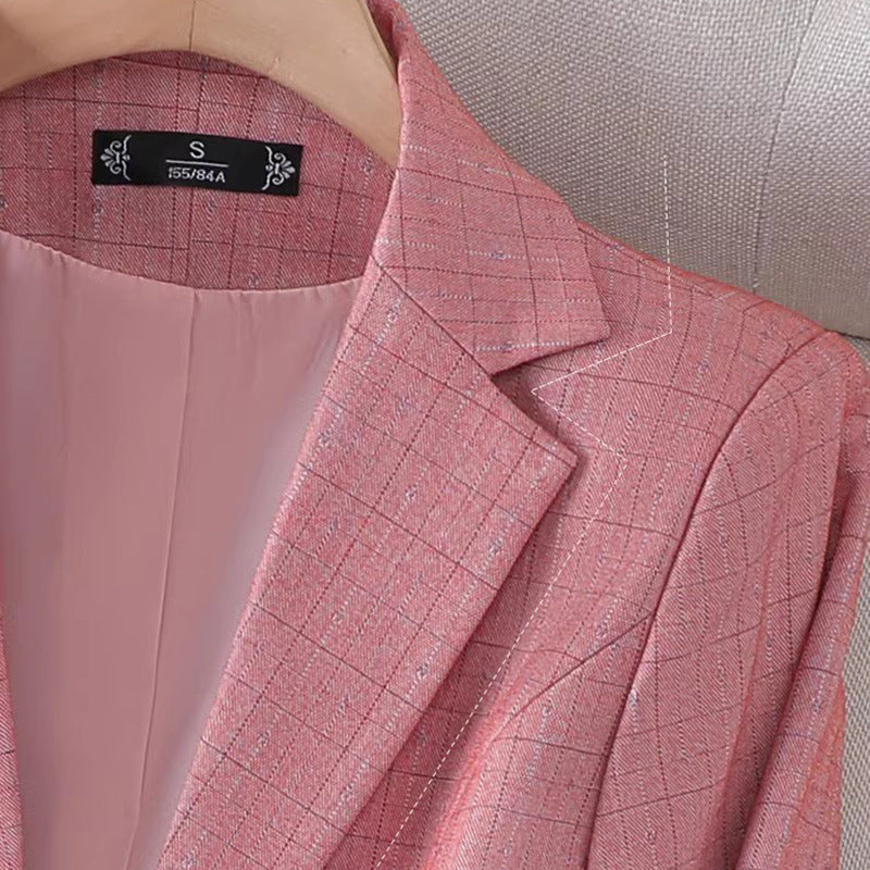 Zara™ | Damen Sommerblazer mit Karomuster & Leichter Passform