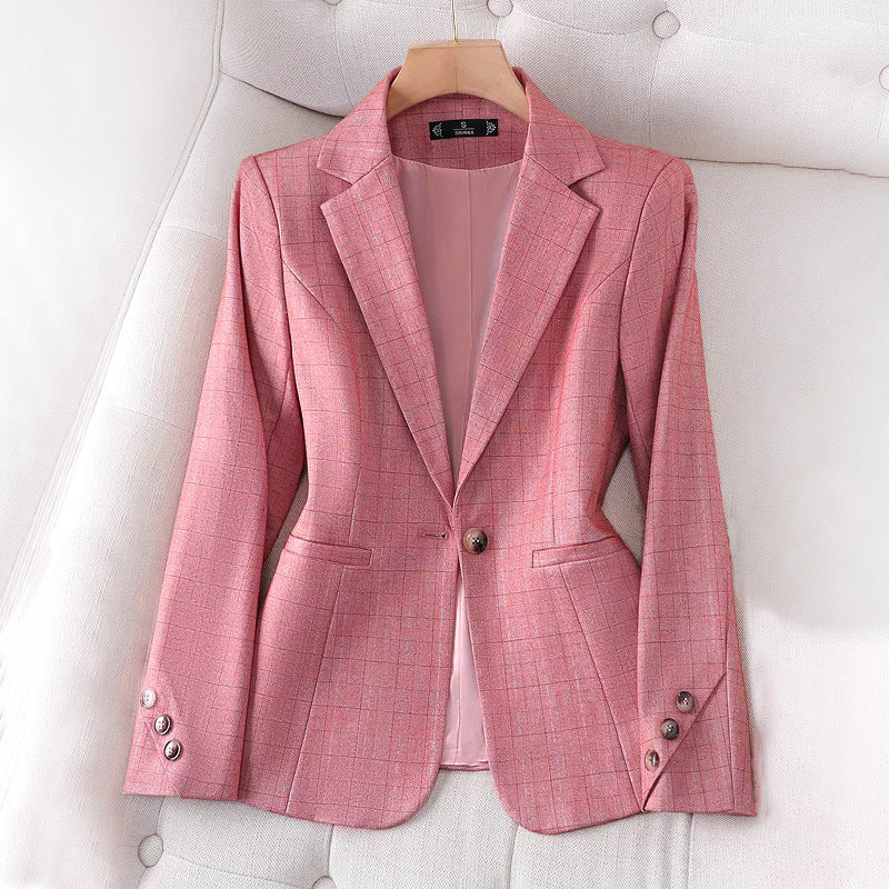 Zara™ | Damen Sommerblazer mit Karomuster & Leichter Passform